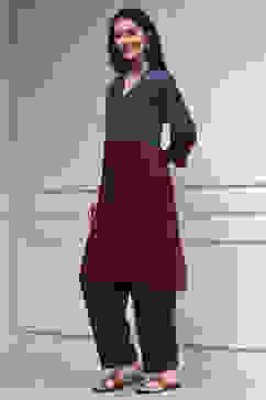 Teal Viscose Rayon Straight Printed Kurta Pants Set image number 3