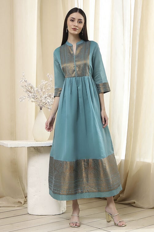 Fuschia Polyester Blend  Kurta image number 5