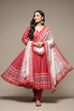 Indigo Cotton Anarkali Kurta Churidar Suit Set image number 0