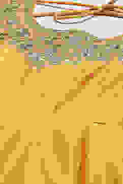 Mustard Poly Viscose Anarkali Kurta Churidar Suit Set image number 1