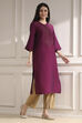 Berry Dyed Straight Kurta