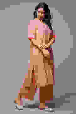 Coral Viscose Straight Printed 2 Piece Set image number 4