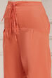 Orange Cotton Digital Print Unstitched Suit Set image number 3