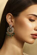 Green Gold-Plated Brass Chaandbali image number 1