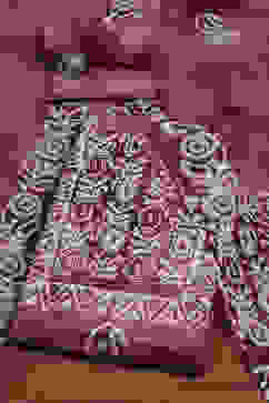 Purple Cotton Unstitched Suit Set image number 0