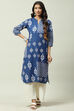 Red Cotton A Line Kurta image number 3