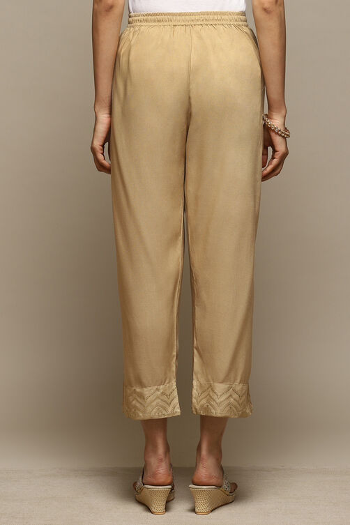 White Rayon Straight Palazzo image number 4