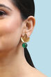 Green Brass Earrings image number 1