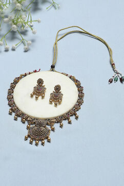 Red Green Alloy Necklace Set image number 0