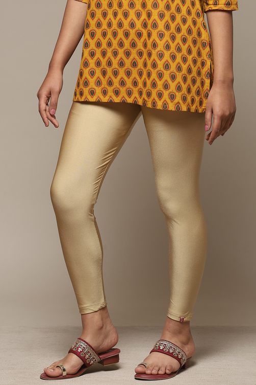Dull Gold Spandex Leggings