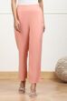 Beige Solid Stretchable Relaxed Fit Pants image number 4