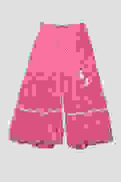 Off White & Peach Cotton Gathered Kurta Garara Suit Set image number 3