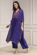 Red Printed Kaftan Style Kurta Set image number 3