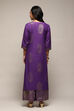 Navy Blue Cotton Straight Printed Kurta Capri Suit Set image number 4