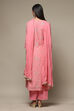 Powder Blue Cotton Blend Kalidar Kurta Palazzo Suit Set image number 2