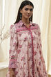 Peach-Colored Cotton  Floral Tiered Dress image number 1