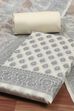 Beige Cotton Printed Embroidered Unstitched Suit Set image number 1