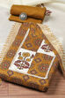 Maroon Cotton Hand Embroidered Unstitched Suit Set image number 0
