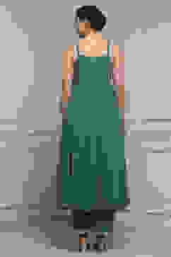 Emarlend Green Polyester Kalidar Printed Suit Set image number 4