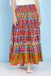 Black Cotton Long Skirt image number 5