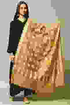 Yellow Art Silk Yarndyed Dupatta image number 2