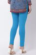 Off White Cotton Lycra Leggings image number 5