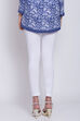 Off White Cotton Lycra Leggings image number 3