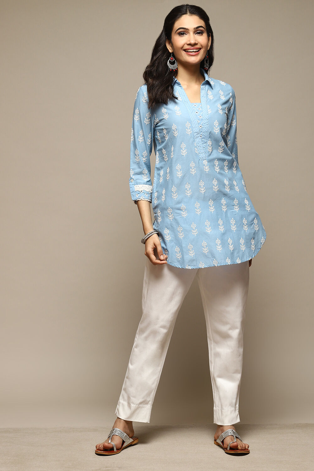 Black Cotton Relaxed Pant image number 0