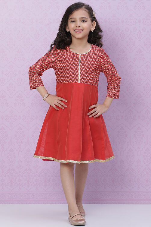 Pink Art Silk Short Kurti image number 5