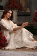 Off White Cotton Silk Anarkali Suit Set image number 6