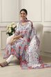 White Cotton Floral Printed Kalidar Suit Set