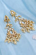 White Kundan Pearl Earrings image number 0