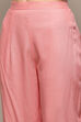 Green and Pink Cotton Blend Unstitched Suit Set image number 3