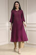 Berry Dyed Straight Kurta image number 5