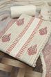 Pink Cotton Viscose Printed Unstitched Suit Set image number 1