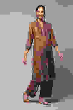 Beige LIVA Printed 2 Piece Set image number 5