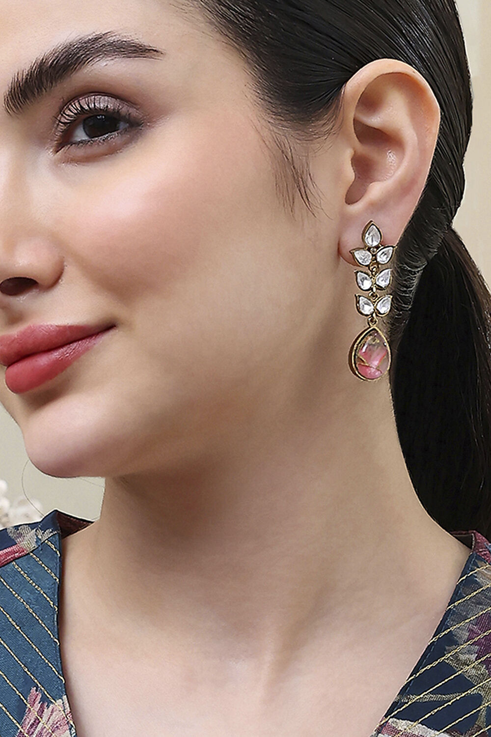 Light Pink Brass Drop & Danglers image number 1