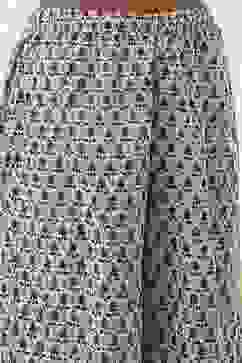 Off-White Cotton Printed Straight Suit Set image number 2