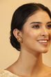 Pink Gold Plated Brass Stud Earrings image number 1