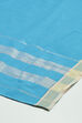 Blue Cotton Unstitched Suit Set image number 3