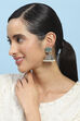 Green Brass Jhumka image number 3