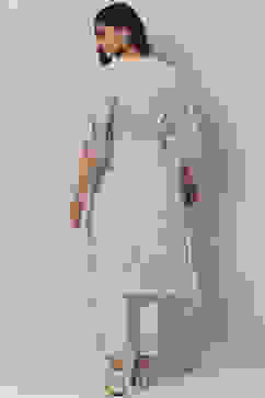 Pista Green Poly Cotton Asymmetric Set Kurta Slim Pant Suit Set image number 4