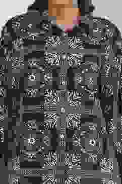 Black Cotton Straight Shirt image number 1