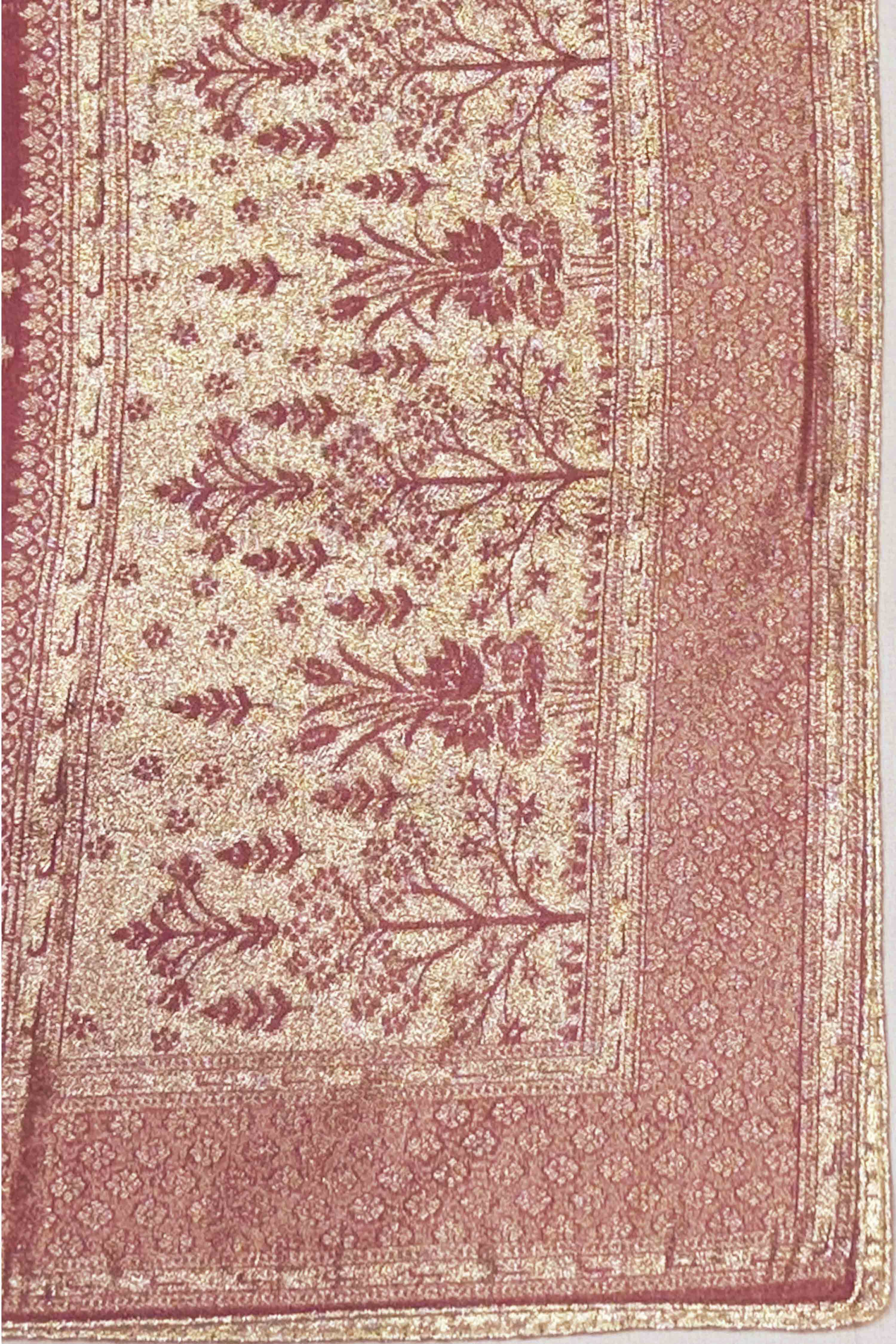 Pink Jacquard Printed Unstitched Suit Set image number 4