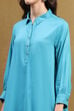Mustard Yellow Solid Asymmetric Short Kurta image number 1
