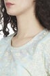 Yellow Flared Art Silk Printed Kurta image number 1