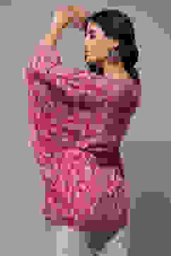 Plum LIVA Straight Printed Top image number 2