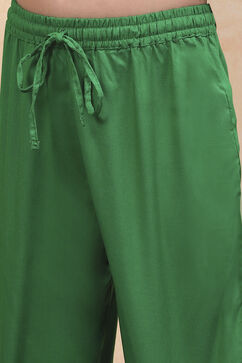 Green Georgette Bandhani Printed Angrakha Suit Set image number 2
