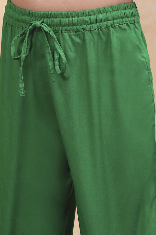 Green Georgette Bandhani Printed Angrakha Suit Set image number 2