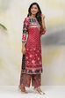 Cherry Straight Art Silk Kurta image number 3